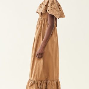 Flutter Sleeve Eyelet Dress
